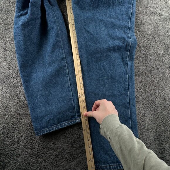 LL Bean Double L Jeans Flannel Lined Denim Men Blue Women Cotton Size 10 Regular - Picture 7 of 16